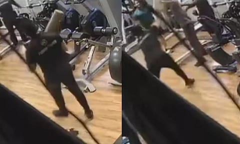 ஜிம்மில் காமெடி செய்த வாலிபரை கட்டையால் தாக்கிய பயிற்சியாளர்