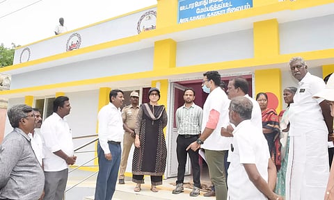 காஞ்சிபுரத்தில் வளர்ச்சி திட்டப் பணிகள் குறித்து கலெக்டர் ஆய்வு