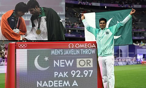 பாகிஸ்தானின் பதக்க தாகத்தை தீர்த்த அர்ஷத் நதீம்.. வரலாற்று சாதனையுடன் தங்கம்  வென்று அசத்தல்