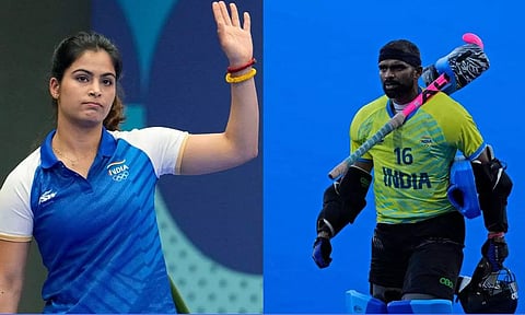 ஒலிம்பிக் நிறைவு விழாவில் மனு பாக்கருடன் இணைந்து தேசிய கொடி ஏந்துகிறார் கோல் கீப்பர் ஸ்ரீஜேஷ்