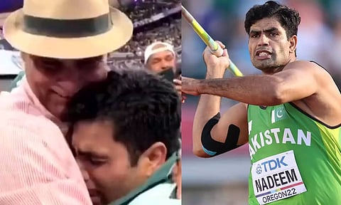 பாகிஸ்தான் கொடியுடன் கதறி அழுத அர்ஷத் நதீம்- வைரலாகும் நெகிழ்ச்சி வீடியோ