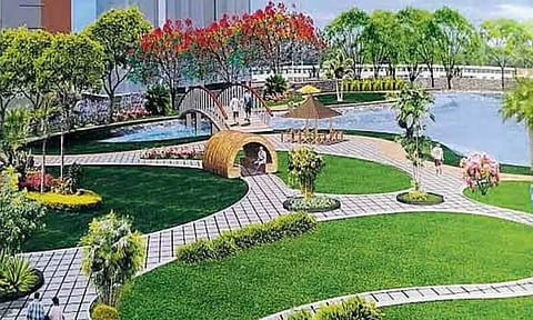 கோயம்பேடு மார்க்கெட்டில் பூங்கா அமைக்கும் பணி தொடக்கம்