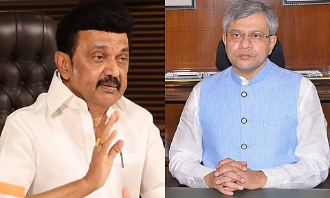 MK Stalin - Ashwini Vaishnaw