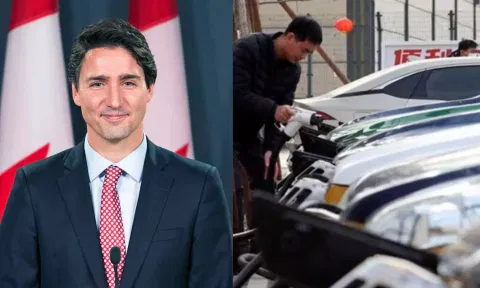 சீன எலெக்ட்ரிக் வாகனங்களுக்கு 100 சதவீதம் வரி விதித்த கனடா அரசு.. காரணம் என்ன?