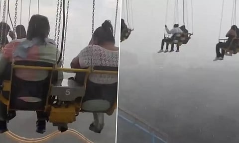 243 அடி உயரத்தில் சிக்கிய மக்கள்