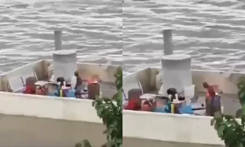 தெலுங்கானாவில் வெள்ளப்பெருக்கு: வீட்டு மொட்டை மாடியில் தவிக்கும் நபர்- வீடியோ