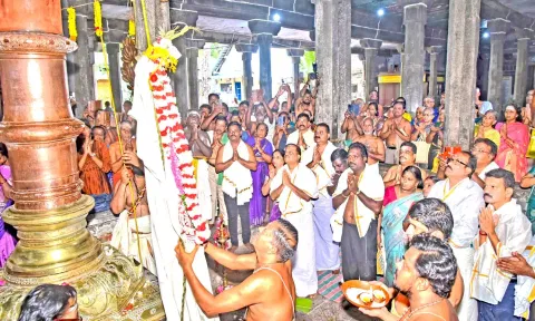 சுசீந்திரம் கோவில் ஆவணி திருவிழா கொடியேற்றம்!