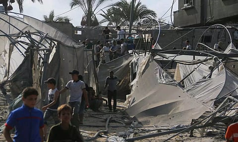 காசாவில் உள்ள ஐ.நா. பள்ளி, வீடுகள் மீது வான்தாக்குதல்: 34 பேர் உயிரிழப்பு