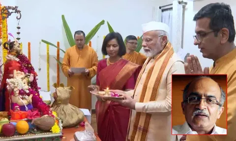 உச்சநீதிமன்றம் தலைமை நீதிபதி- பிரதமர் மோடி சந்திப்பு: கேள்வி எழுப்பிய பிரசாந்த் பூஷன்