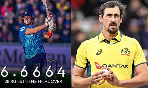 Mitchell Starc has the most runs in one over in the history of ODI cricket!