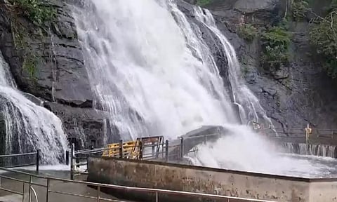 நேற்று கொட்டித் தீர்த்த கனமழை: குற்றாலம் அருவிகளில் குளிக்க தடை