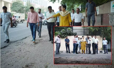 தீபாவளிக்குள் குண்டும் குழியும் இல்லாத சாலைகள்: சொன்னதோடு மட்டுமல்லாம் களத்தில் இறங்கிய அதிஷி