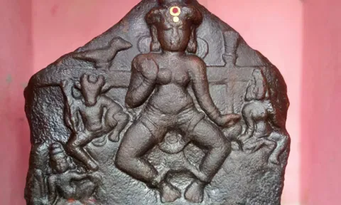 செஞ்சி அருகே 1200 ஆண்டுகள் பழமைவாய்ந்த தவ்வை சிற்பம் கண்டுபிடிப்பு