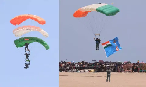 மெரினாவில் விமானப்படையின் பிரமாண்ட ஒத்திகை: ரசித்து பார்த்த பொதுமக்கள்