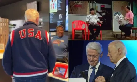 'பில் கிளிண்டன்' தெரியுமா.. பாவம் எப்படி இருந்த மனுஷன் -  உணவகத்தில் நடந்த சுவாரஸ்ய சம்பவம் - வீடியோ