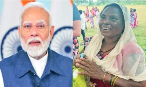 பிரதமர் மோடிக்கு நன்றி தெரிவித்து ரூ.100 அனுப்பிய பழங்குடியின பெண்