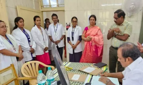 பல்லாவரம் இ.எஸ்.ஐ மருத்துவமனையில் அமைச்சர் சி.வெ.கணேசன் `திடீர்' ஆய்வு