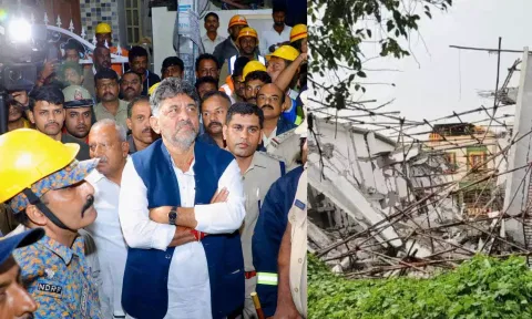 5 பேர் உயிரிழப்புக்கு காரணமாக கட்டடம் சட்ட விரோதகமாக கட்டப்பட்டது: கடும் நடவடிக்கை என டி.கே. சிவக்குமார் தகவல்