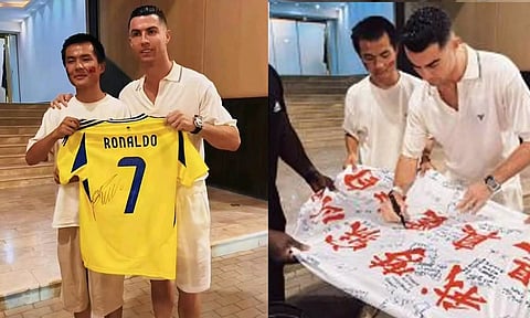 7 நாடுகள்.. 13 ஆயிரம் கி.மீ... ரொனால்டோவை சந்திக்க சைக்கிளில் வந்த சீன ரசிகர்