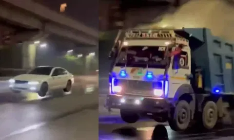 வேகத்தடையின் மீது ஏறி பறக்கும் வாகனங்கள்.. பதறவைக்கும் வீடியோ