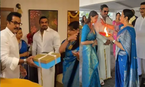 தல தீபாவளி கொண்டாடிய வரலட்சுமி சரத்குமார் - வீடியோ