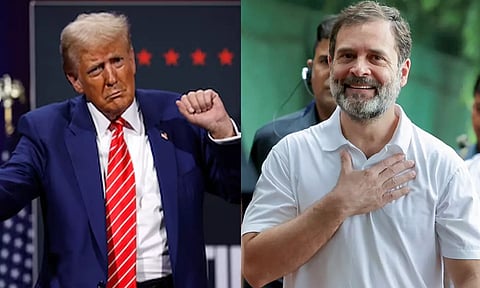 47வது அமெரிக்க அதிபர் டிரம்பிற்கு ராகுல் காந்தி வாழ்த்து