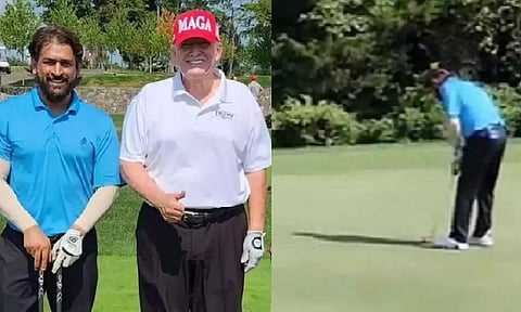 7 For a Reason.. டிரம்ப்- டோனியின் புகைப்படத்தை வைரலாக்கும் ரசிகர்கள்