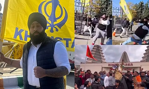 கனடா இந்து கோவில் தாக்குதல்: இந்தியாவால் தடை செய்யப்பட்ட காலிஸ்தான் இயக்க ஒருங்கிணைப்பாளர் கைது