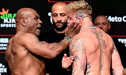 போட்டிக்கு முன் எதிராளியை அறைந்த மைக் டைசன்- வைரலாகும் வீடியோ