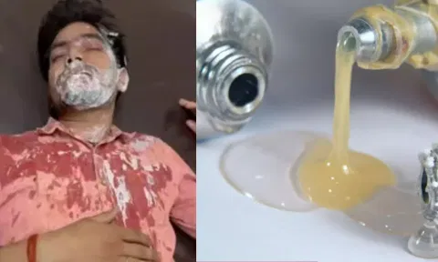 மோமோஸ் விற்பனை செய்யும் நபர் மீது பெவிகுவிக் பசை வீசி தாக்குதல்