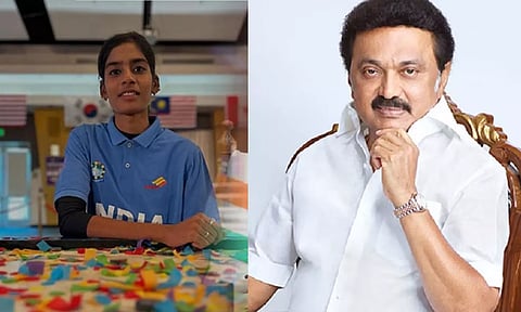 பெருமை கொள்கிறேன் மகளே..! தமிழக வீராங்கனைக்கு மு.க.ஸ்டாலின் வாழ்த்து