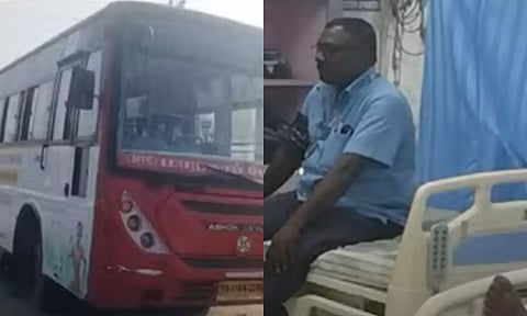பேருந்துகளை சாலையில் நிறுத்தி டிரைவர்கள், கண்டக்டர்கள் போராட்டம்- பயணிகள் அவதி