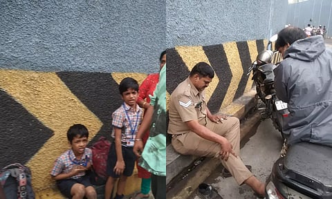 மழையால் ஏற்பட்ட ஈரப்பதம் - அடுத்தடுத்து கீழே விழுந்த வாகன ஓட்டிகள்!