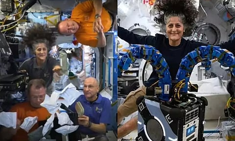 வான்கோழி கறி விருந்து.. விண்வெளியில் Thanks Giving  கொண்டாடிய சுனிதா வில்லியம்ஸ் - வீடியோ