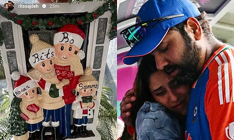 ரோகித் சர்மா - ரித்திகா தம்பதி தங்களது ஆண் குழந்தைக்கு ஆஹான் என்று பெயரிட்டுள்ளனர்