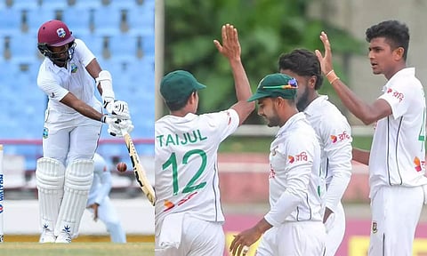 2-வது டெஸ்ட்: பதிலடி கொடுத்த வங்காளதேசம்- 146 ரன்னில் சுருண்ட வெஸ்ட்இண்டீஸ்