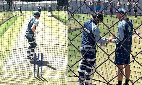 வலை பயிற்சியில் ஆஸ்திரேலியா வீரர்களுக்கு காயம்- வைரல் வீடியோ