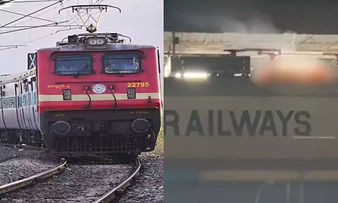 VIDEO: ரெயில் இன்ஜின் மேல் குதித்து தற்கொலை செய்த நபர்.. உடல் கருகி உயிரிழந்த பரிதாபம்
