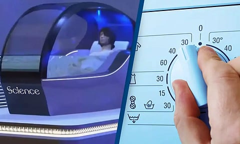 எதை எதையோ கண்டுபிடிக்கும் ஜப்பானின் புதிய கண்டுபிடிப்பு - உடலை கழுவும் அதிநவீன மனித வாஷிங் மெஷின்!