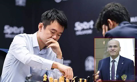 குகேஷிடம் டிங் லிரென் வேண்டுமென்றே தோற்றார்: ரஷியா செஸ் பெடரேசன் தலைவர் பகீர் குற்றச்சாட்டு