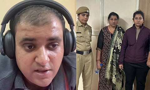 பரபரப்பை கிளப்பிய பெங்களூரு ஐ.டி.ஊழியர் தற்கொலை.. தலைமறைவான மனைவி - மாமியார் அதிரடி கைது