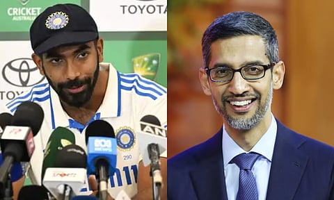 செய்தியாளரிடம் கூகுள் பண்ணச் சொன்ன பும்ரா- பதில் அளித்த சுந்தர் பிச்சை