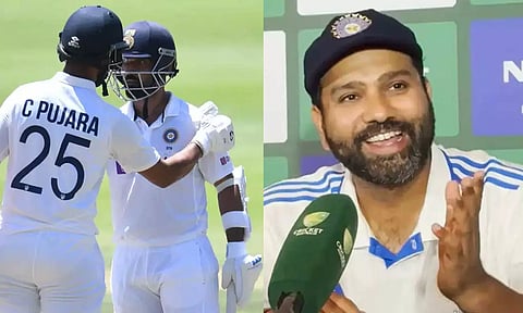 புஜாரா, ரஹானே ஓய்வு பெற்றார்களா?.. வாய் தவறி உளறிய ரோகித் சர்மா