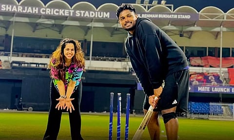 இன்ஸ்டாவில் புகைப்படம் பகிர்ந்து கணவருக்கு திருமண நாள் வாழ்த்துக் கூறிய சஞ்சு சாம்சனின் மனைவி