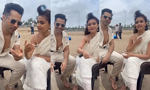 வருண் தவானுக்கு தமிழ் சொல்லி கொடுத்த கீர்த்தி சுரேஷ்