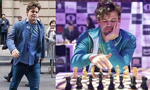 செஸ் சாம்பியன்ஷிப்: ஜீன்ஸ் அணிந்து வந்ததற்காக மேக்னஸ் கார்ல்சன் தகுதி நீக்கம்