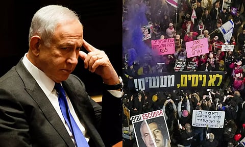 நேதன்யாகு அரசை கண்டித்து  இஸ்ரேல் தலைநகரில் ஆயிரக்கணக்கான மக்கள் பேரணி