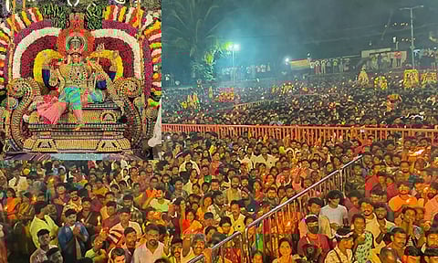 மார்கழி மாத அமாவாசையை யொட்டி மேல்மலையனூரில் ஊஞ்சல் உற்சவம்