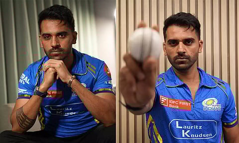 மும்பை இந்தியன்ஸ் ஜெர்சியில் சி.எஸ்.கே. முன்னாள் வீரர் தீபக் சஹார்