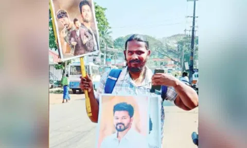 நடிகர் விஜய்யை நேரில் சந்திக்க நடைபயணம் தொடங்கிய கேரள ரசிகர்